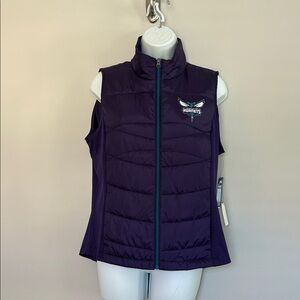 Charlotte Hornets Glll Sports by Carl Banks Nba4her Purple Vest NWT